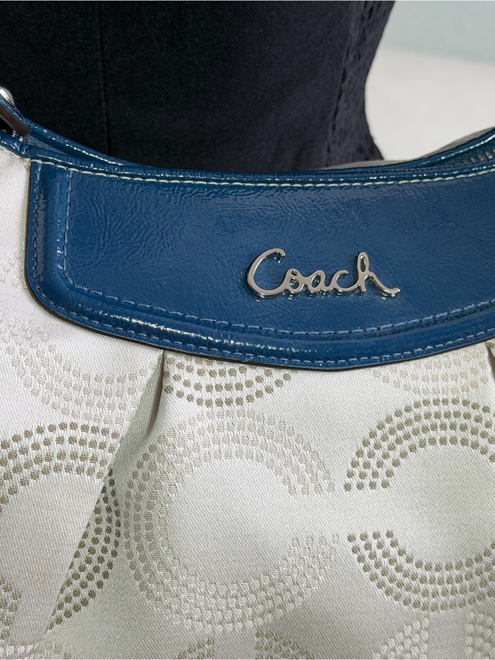Coach Signature Ashley Dotted Op Art Convertible Hobo Bag Y2K - Picture 4 of 13